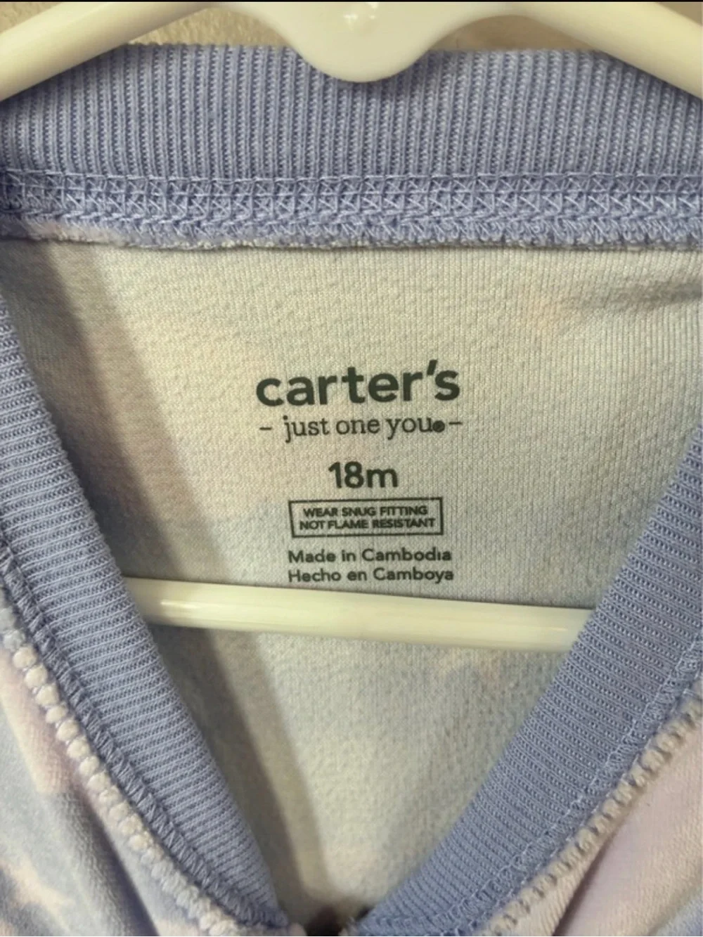 Carter's Green Polka Dot Footed One-Piece with Pink Heart & Blue Cloud Sleepers